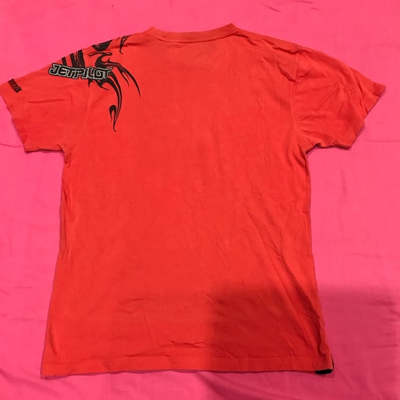 JET PILOT MENS VINTAGE RED SHORT SLEEVED T-SHIRT IN EXCELLENT CONDITION SIZE M - Picture 3 of 3
